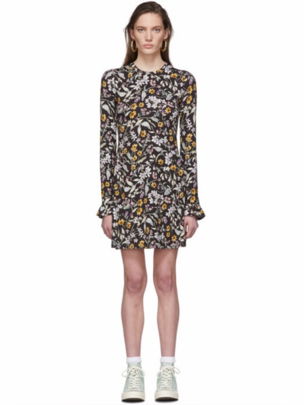 Les Rêveries Liberty floral open back mini dress size S retail $390 NWOT